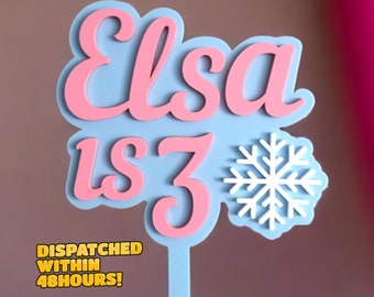 Frozen Cake Topper - Snowflake Princess Party Decor