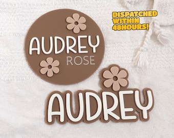 Personalized Baby Arrival Plaque with Name Sign – Custom Newborn Announcement, Nursery Wall Decor, Baby Shower Gift Keepsake