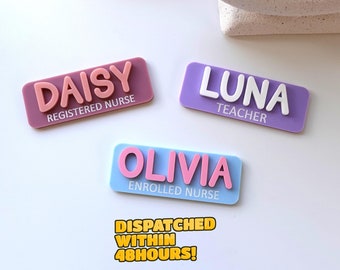 Personalised Name Badge | Registered Nurse Name Badge | Teacher Name Badge | Midwife Name Badge | Medical Student Name Tag | Educator Badge