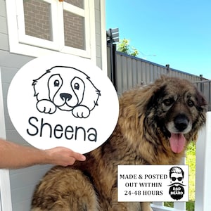 Personalised Dog Sign | Labrador, German Shepherd, Staffy, Golden Retriever, Great Dane, Cavalier, Rottweiler, French Bulldog, Poodle