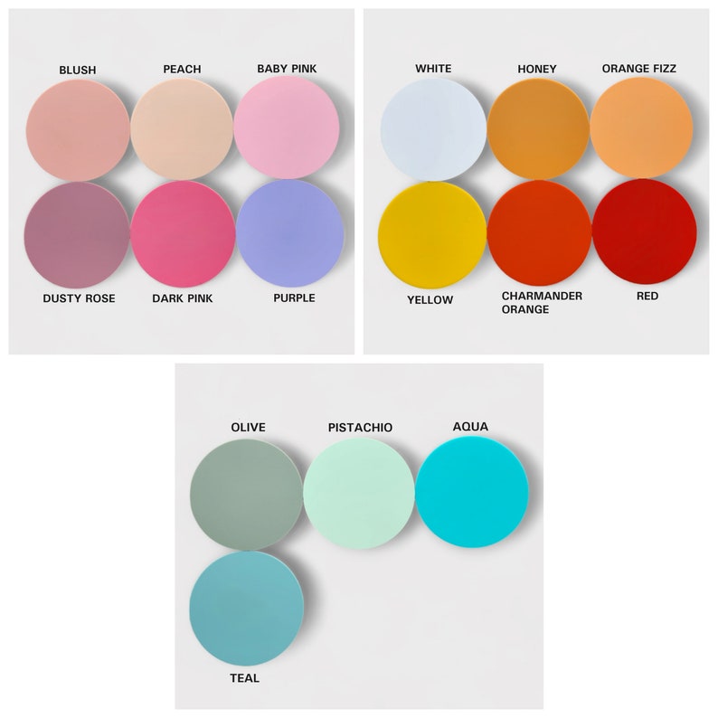 Image of 16 colours we use for the cake topper