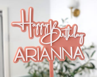 Custom Acrylic Cake Topper | Personalised Cake Topper for Boy or Girl