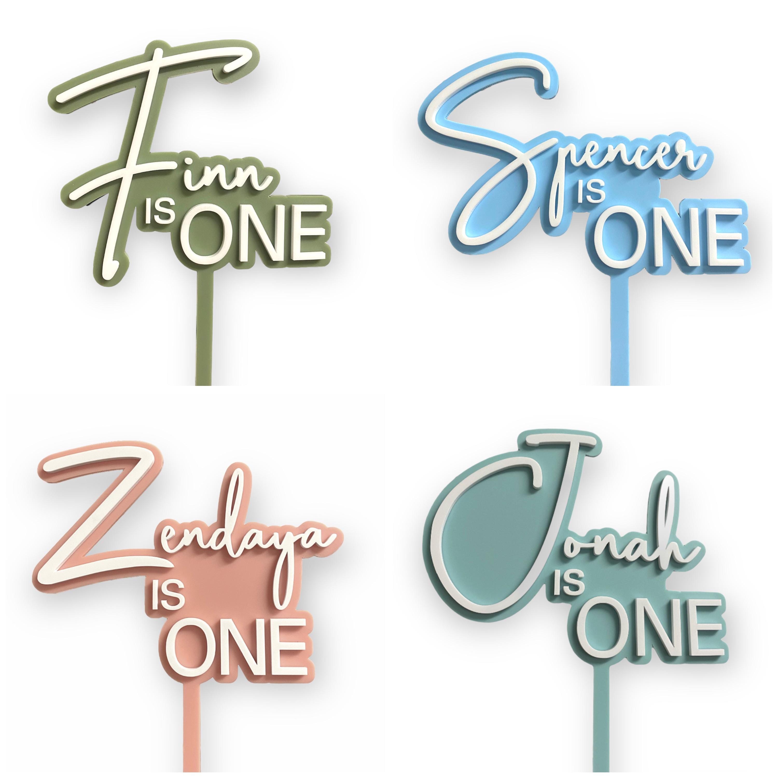 Custom Acrylic Birthday Cake Topper - Personalised Name & Age, Cake ...
