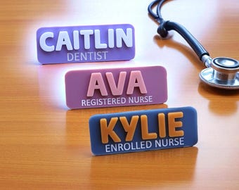 Personalized Nurse Badge – Magnetic Acrylic Name Tag for Healthcare Staff
