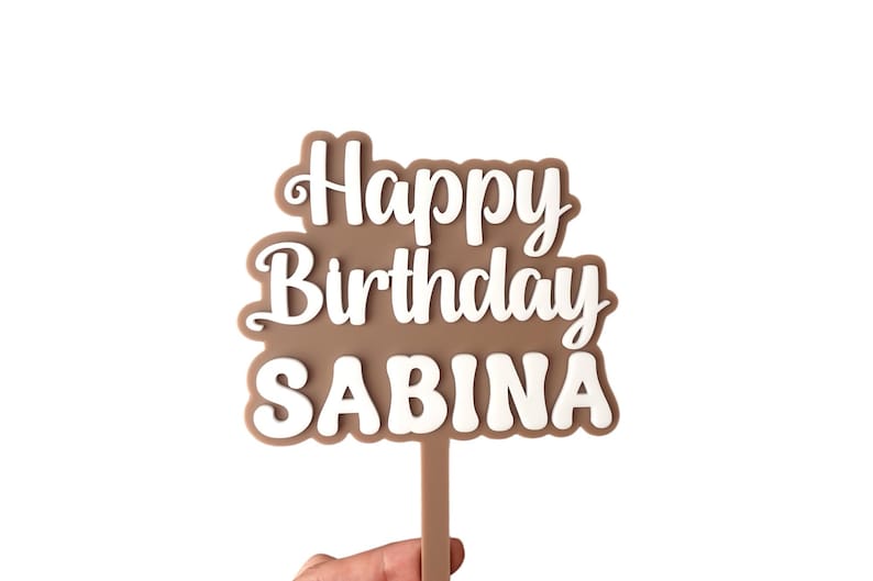 Sabina Topper Happy Birthday Bubble Font Cake Topper - Etsy Australia
