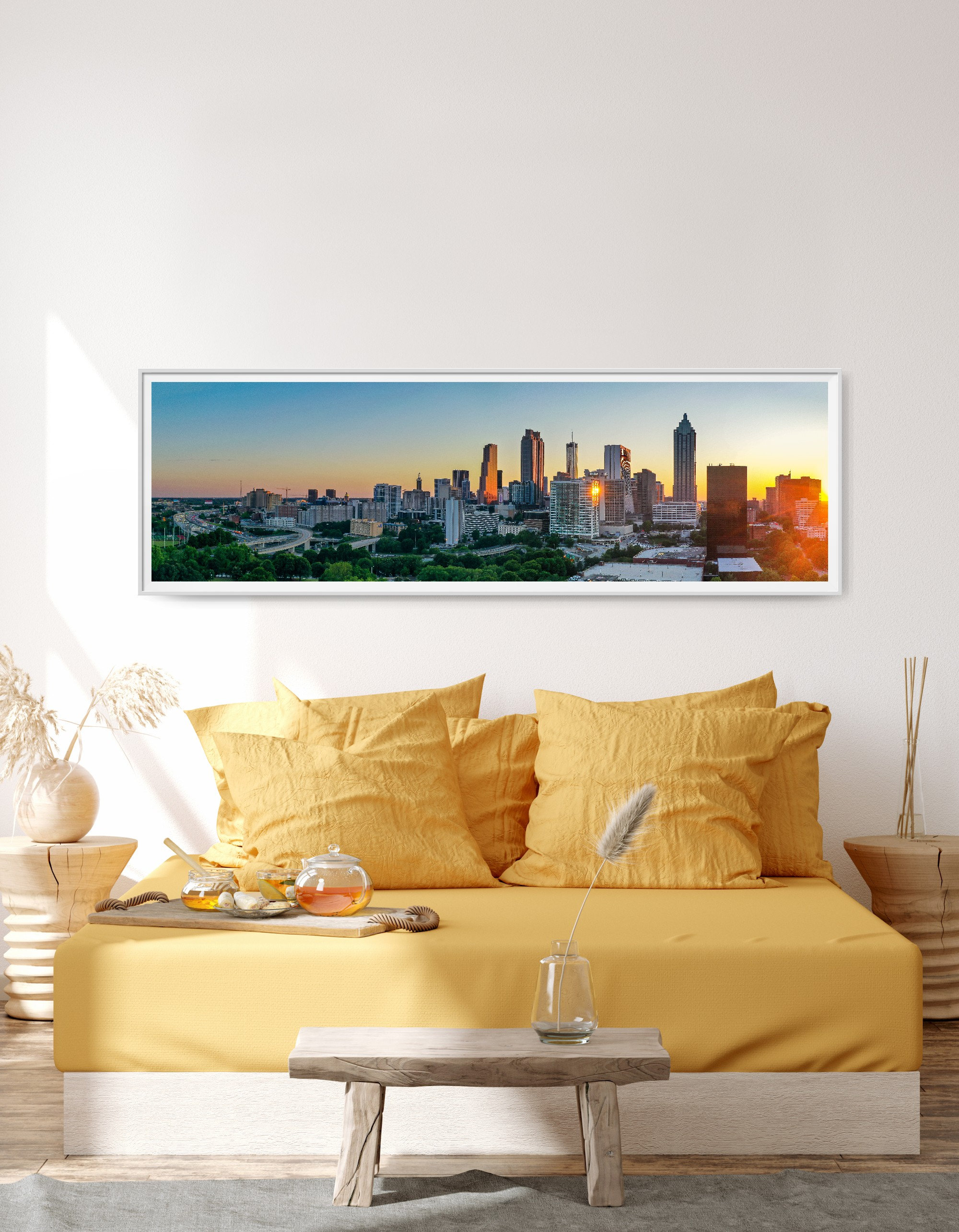 Urban: Atlanta Skyline at Golden Hour - Pano - Etsy