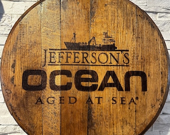 Jefferson's Ocean Bourbon Laser Engraved Barrel Head