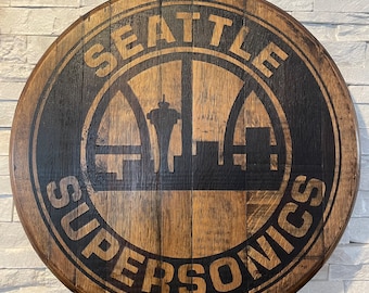 Any Sports Team Laser Engraved Barrel Head