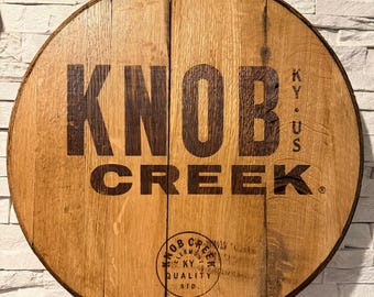 Knob Creek Whiskey/Bourbon Laser Engraved Barrel Head