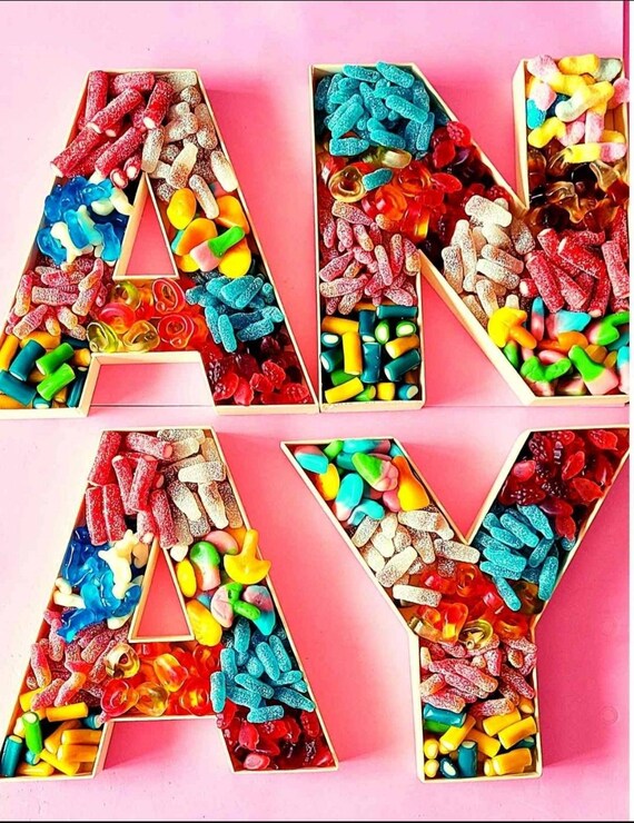 Sweet Letters Fillable Sweet Letters Sweets Birthday Gift Etsy