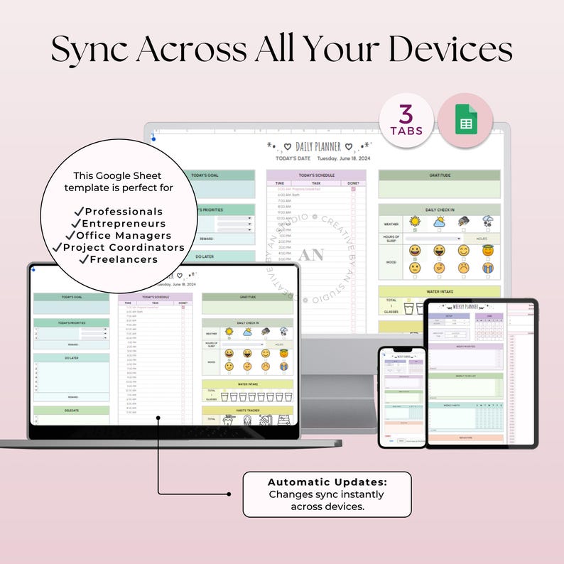 ADHD Life Planner, Google Sheets Template, All-in-one Daily Weekly ...