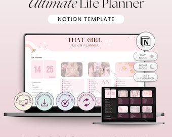 ADHD-Friendly Notion Life Planner: All-In-One Dashboard (Digital)