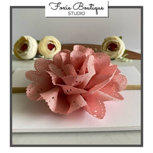 Large Mauve Flower Hair clip or Headband