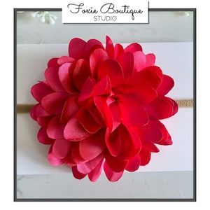 Large Deep Pink Silk Flower Hair clip or Headband