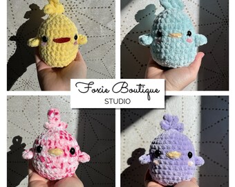 Ready To Ship: Crocheted Small Chick Plushies,Handmade Plush Toy Amigurumi,Soft Fluffy Chick Decoration,Gift,Chick Plushie,Stuffed Animal