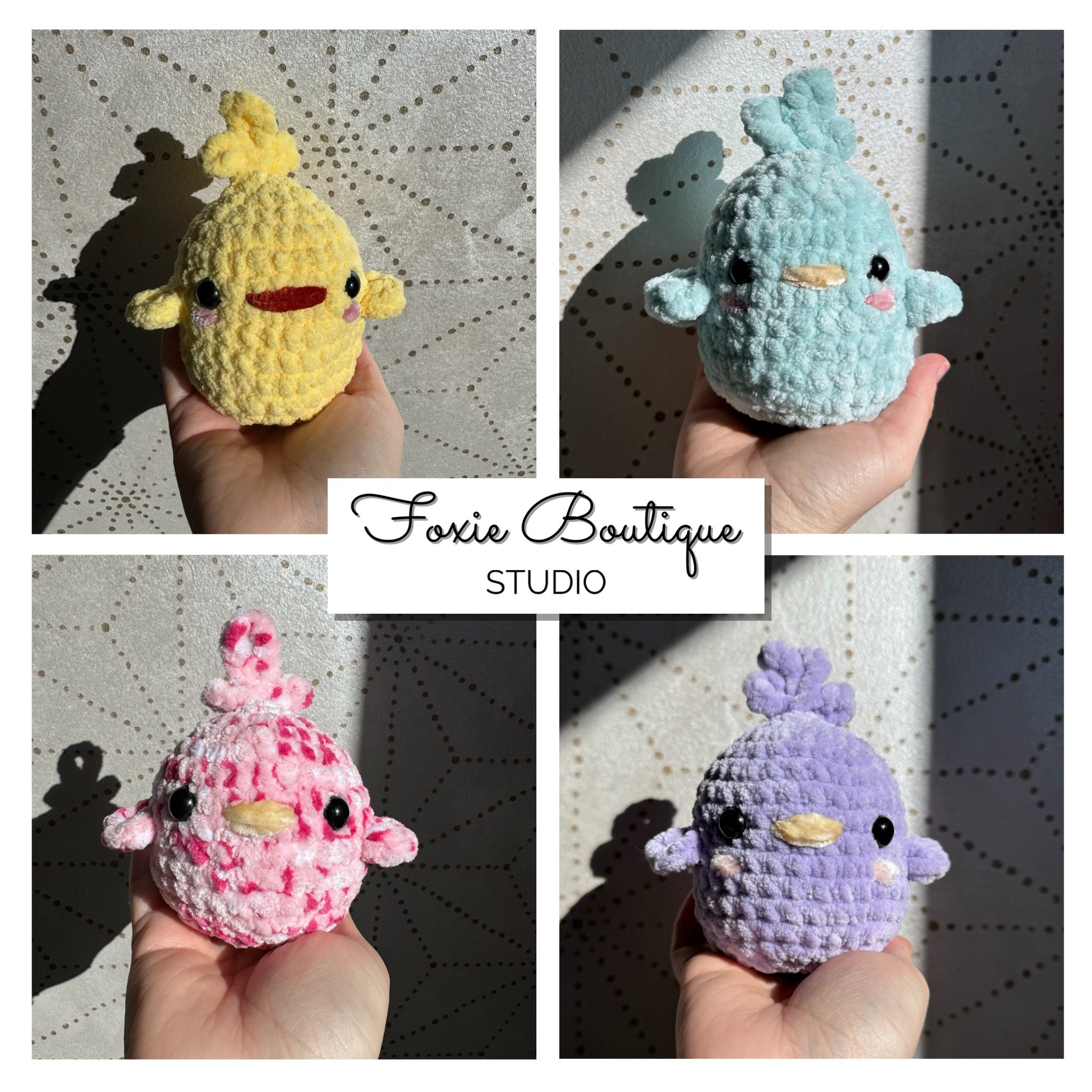 オーダーメイド：かぎ針編みの小さなひよこのぬいぐるみ、手作りの