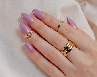 14K Gold Spikey Crown Fingernail Ring | High Quality Jewelry | EFFE Jewelry