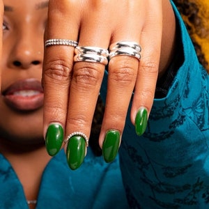 Sterling Silver Beaded Fingernail Ring | High Quality Jewelry | EFFE Jewelry