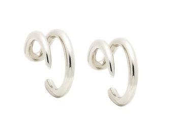 18K White Gold Talon Ear Cuffs | Pierceless Earrings
