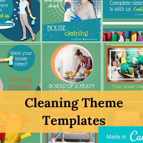 Cleaning Instagram Template Etsy