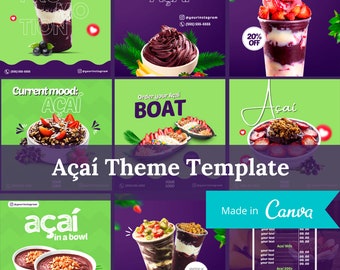 Açaí Instagram Template (Canva Editable)