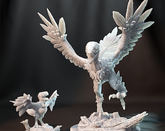 Kaijumon Archeopterix 3d printed miniature| Unpainted