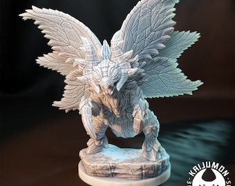 Kaijumon Paradox moths diorama 3d printed miniature| Unpainted