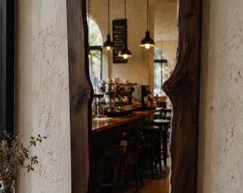 Joinery Oak Live Edge Mirror | Handcrafted framed Wall Decor