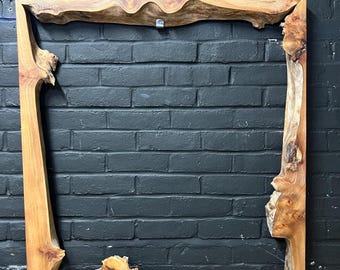 Elm Live Edge Mirror | Handcrafted framed Wall Decor