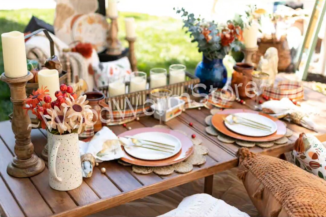 30x70 Inch Wooden Low Table Coffee Table Picnic Table Camp Etsy