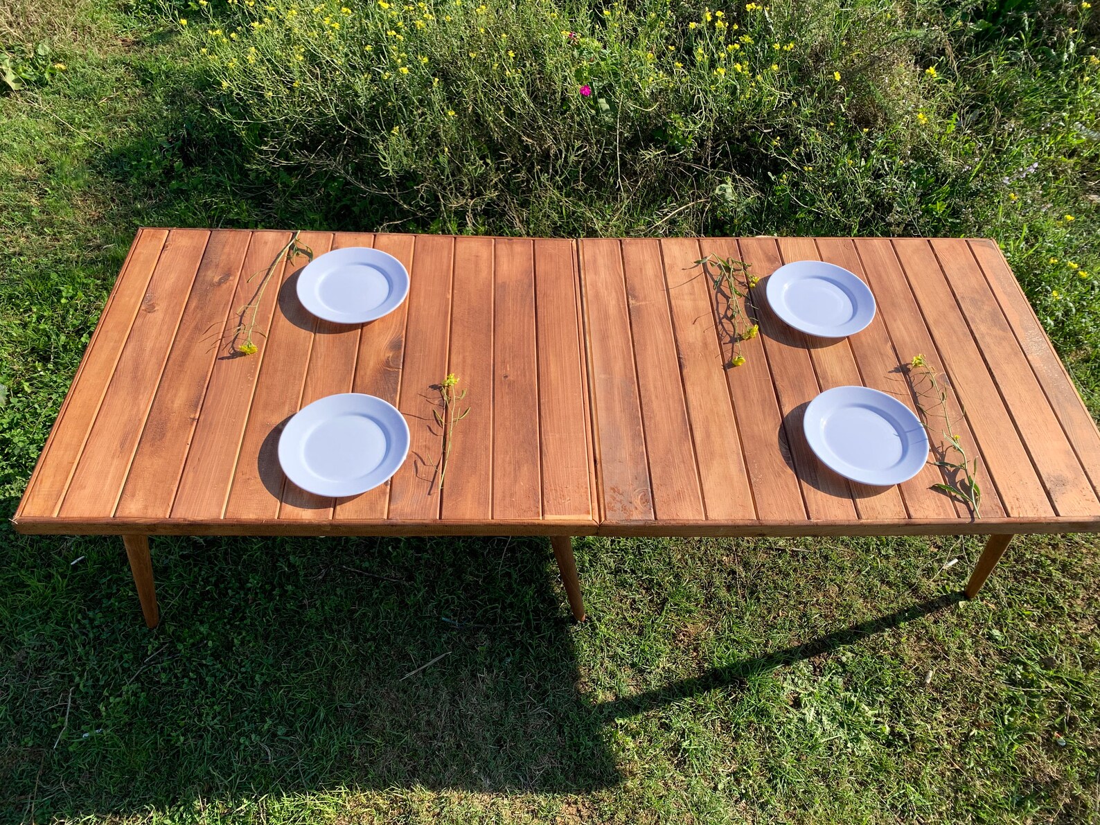 32x78 H 13/20 Inc Wooden Table Folding Low Picnic Table Etsy