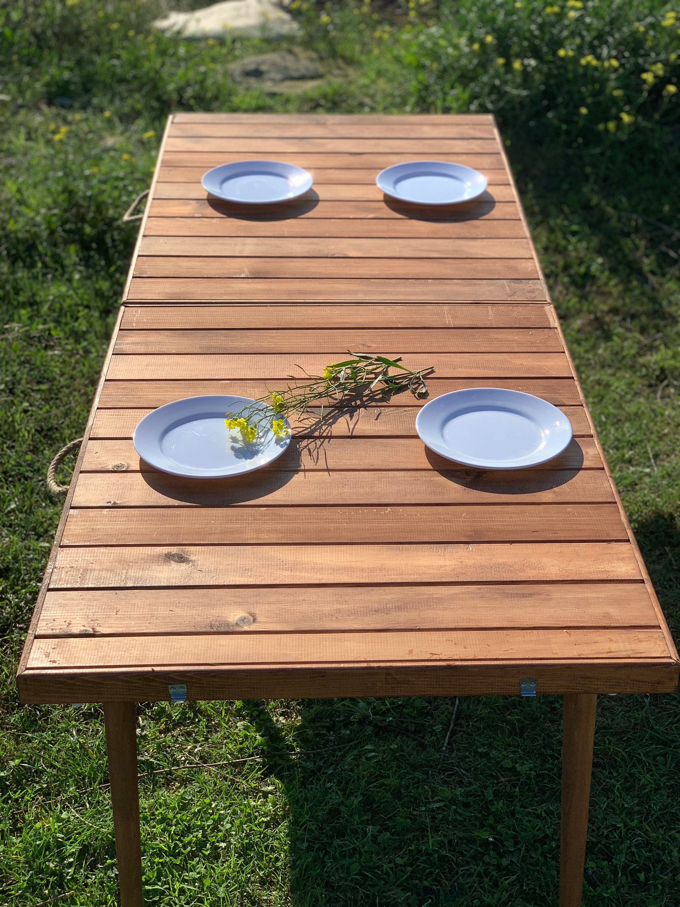 32x78 H 13/20 Inc Wooden Table Folding Low Picnic Table Etsy
