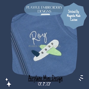 Airplane Mini Machine Embroidery Design, Plane Mini Embroidery Design, Boy Embroidery Design