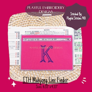 In The Hoop Mahjong Line Finder Maschinenstickerei, Rechteck ITH Mahj Line Reader, Einfaches ITH Projekt, 13x18 Rahmen