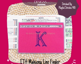 Mahjong Line Finder ITH Machine Embroidery Design (5x7 hoop)