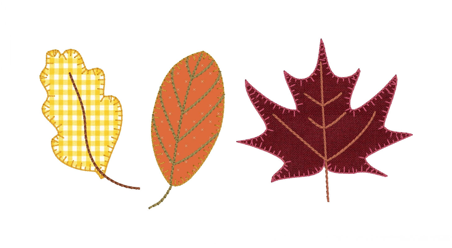 Fall Leaf Applique Machine Embroidery Design - Etsy