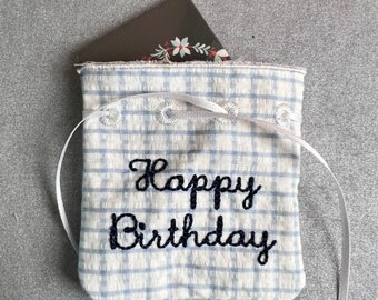 In The Hoop Drawstring Bag Machine Embroidery Design, Simple ITH Bag, In the Hoop Gift Bag 4x4, 5x7, 6x10