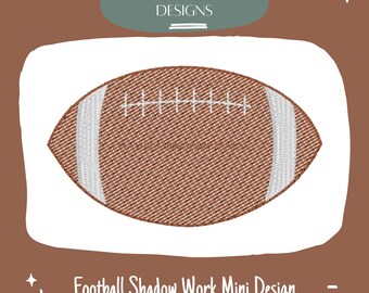 Football Mini Shadow Work Design for Machine Embroidery (Digital File)
