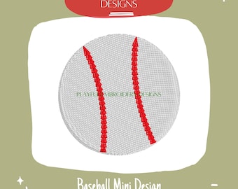 Diseño de béisbol Mini Fill para bordado a máquina (descarga digital)
