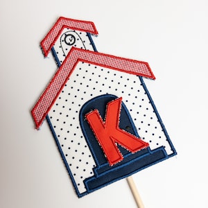 In The Hoop Satin Stitch School Machine Embroidery Design, Back to School Photo Wand Embroidery Design, ITH School Wand