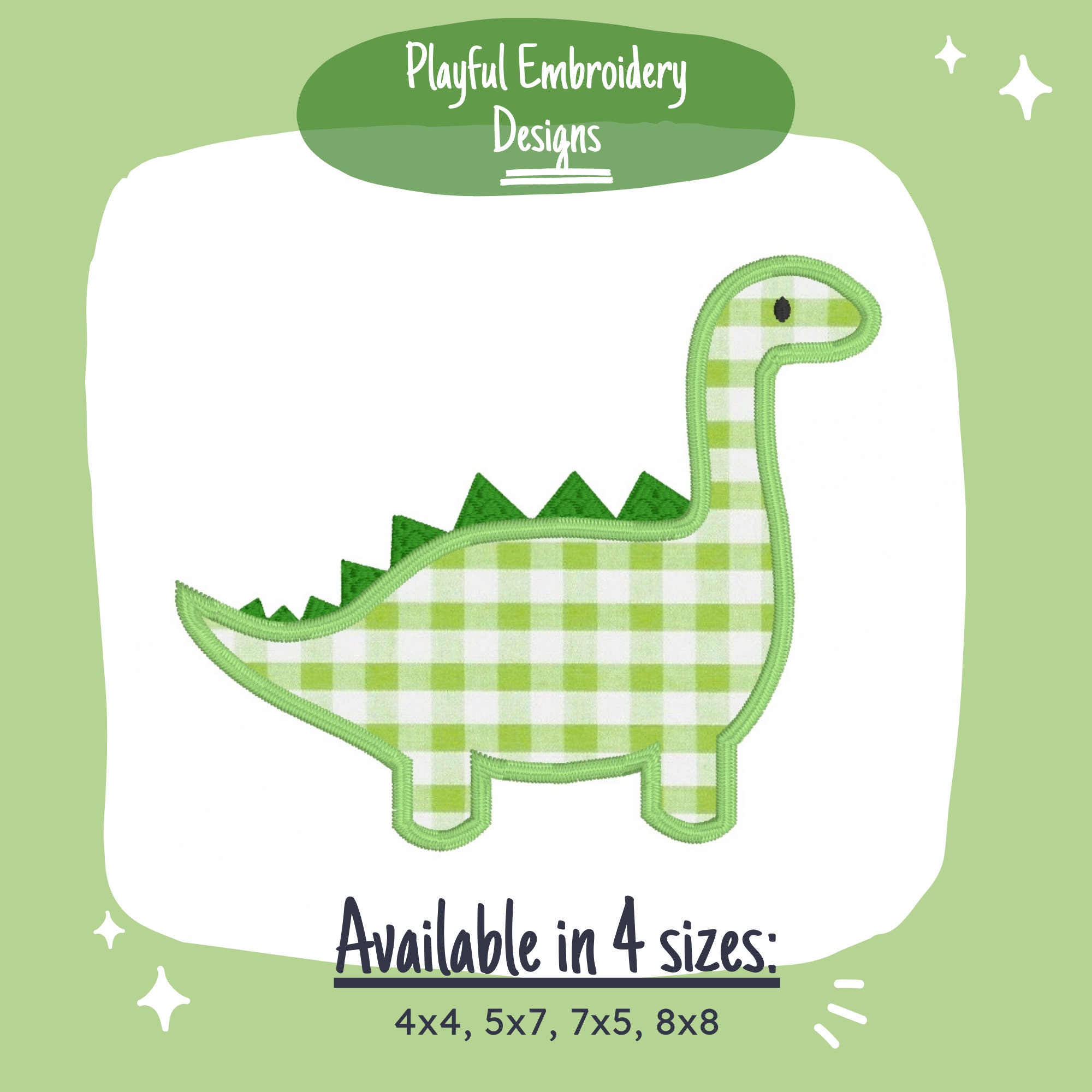 Dinosaur Applique Machine Embroidery Design, Cute Dinosaur Applique ...