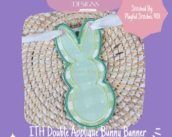 ITH Easter Bunny Banner Machine Embroidery Design (Digital Download)