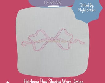 Diseño de bordado con técnica de sombra y lazo de herencia (descarga digital)