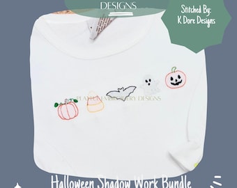 Halloween Mini Shadow Work Embroidery Design Bundle (Digital Download)