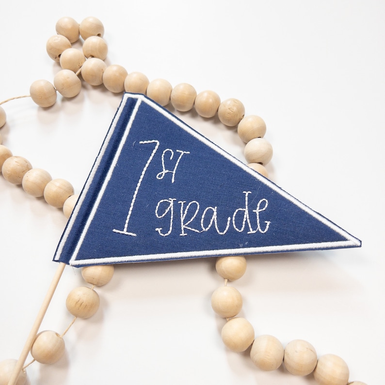 In the Hoop Pennant Flag Machine Embroidery Design Simple ITH Etsy