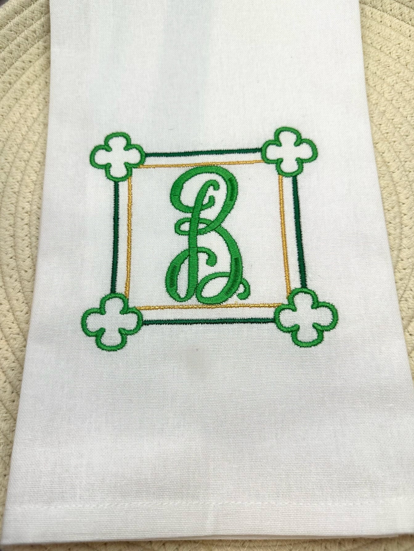Irish Monogram R Shamrock Monogram Frame Machine Embroidery Design, St. Patrick's Day ...
