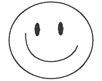 Crooked Smiley Face Machine Embroidery Design