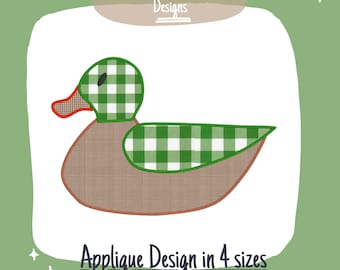 Stockente Ente Applikation Maschinenstickerei, Entenjagd Applikation Design, Satinstich Applikation Stich, Schnellstich