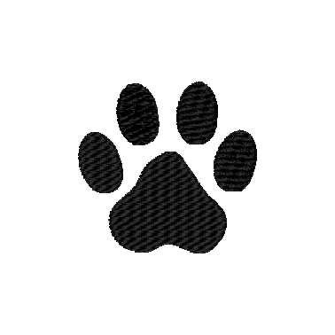 Dog Paw Print Machine Embroidery Design Fill Stitched Dog Paw Etsy