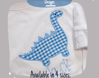 Dinosaur Applique Machine Embroidery Design, Cute Dinosaur Applique Design
